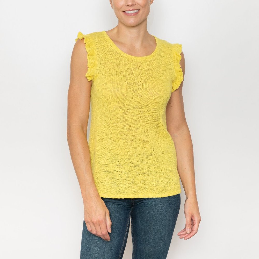 Sleeveless Ruffle Sweater - Picture 2 of 2